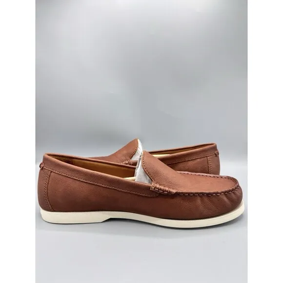Polo Ralph Lauren Men's Merton Leather Venetian Loafers, Tan, Size 13 D