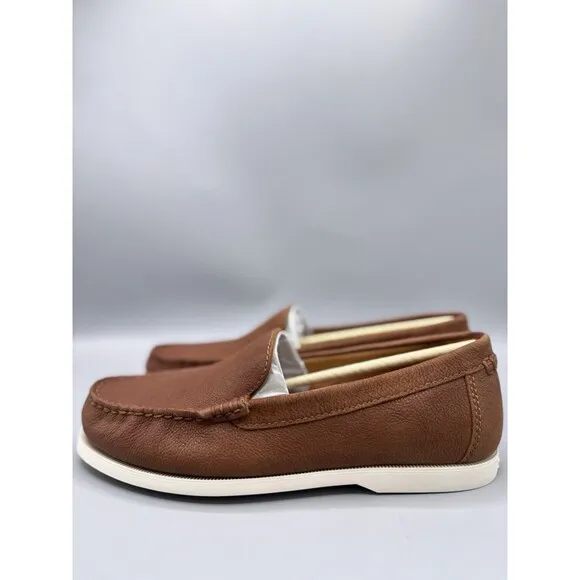 Polo Ralph Lauren Men's Merton Leather Venetian Loafers, Tan, Size 8.5 D