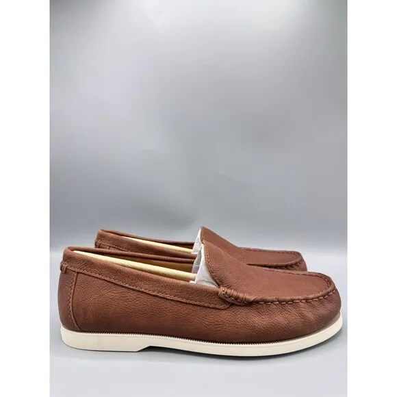 Polo Ralph Lauren Men's Merton Leather Venetian Loafers, Tan, Size 8.5 D