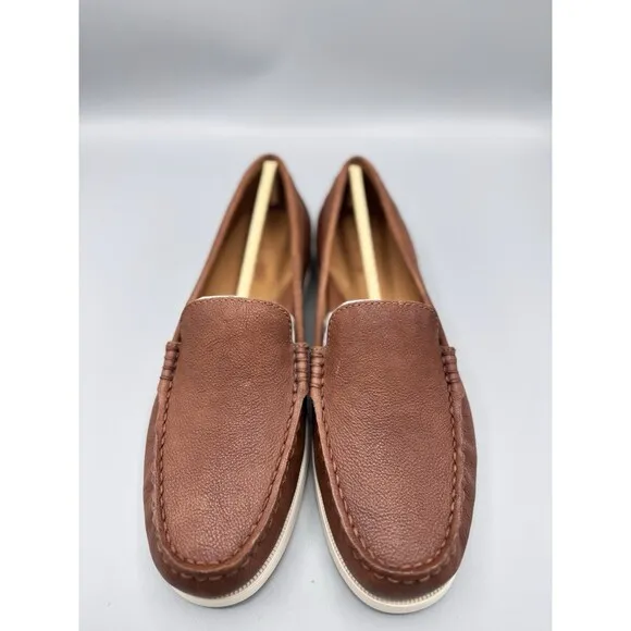 Polo Ralph Lauren Men's Merton Leather Venetian Loafers, Tan, Size 8.5 D