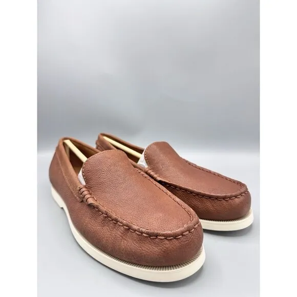 Polo Ralph Lauren Men's Merton Leather Venetian Loafers, Tan, Size 8.5 D