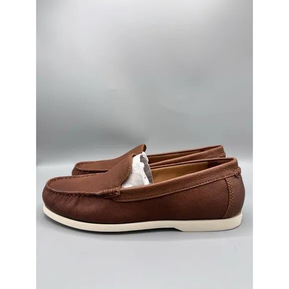 Polo Ralph Lauren Men's Merton Leather Venetian Loafers, Tan, Size 9 D