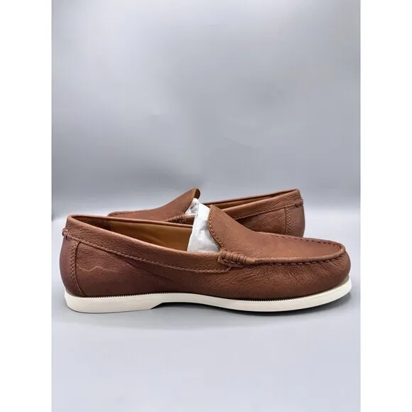 Polo Ralph Lauren Men's Merton Leather Venetian Loafers, Tan, Size 9 D