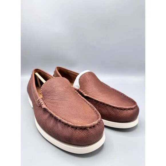 Polo Ralph Lauren Men's Merton Leather Venetian Loafers, Tan, Size 9 D