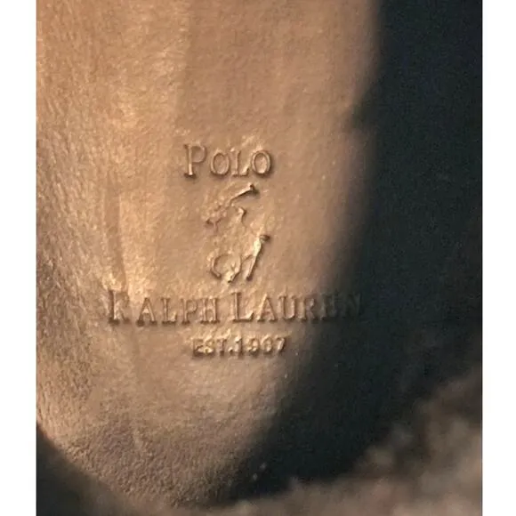 Polo Ralph Lauren Ranger Boots Men’s Size 9.5D Black Leather Buckle Lace Up