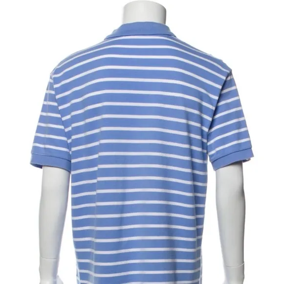 POLO RALPH LAUREN Stripe Knit Short Sleeve Pony Logo Shirt EUC