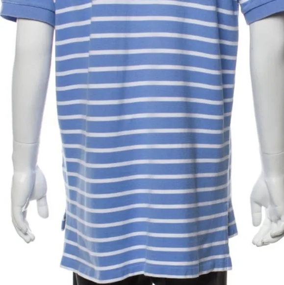 POLO RALPH LAUREN Stripe Knit Short Sleeve Pony Logo Shirt EUC