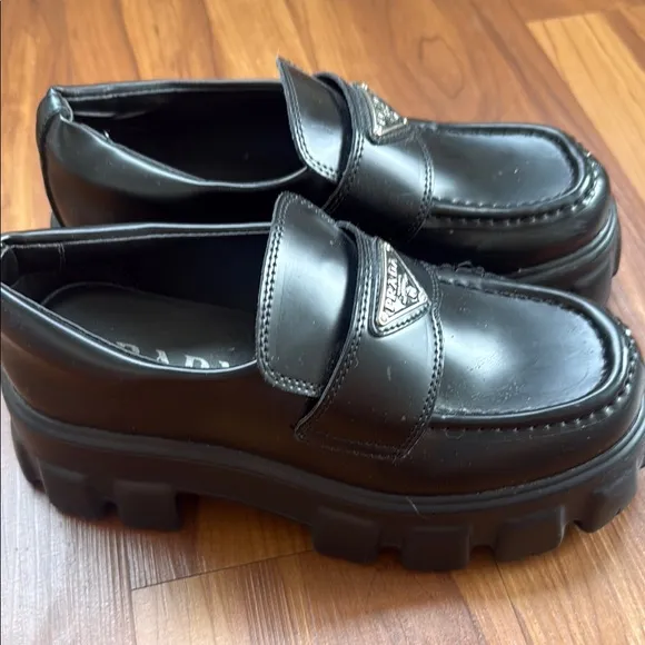 PRADA black loafers