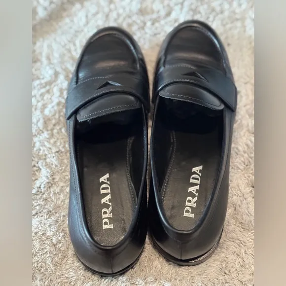 PRADA black loafers