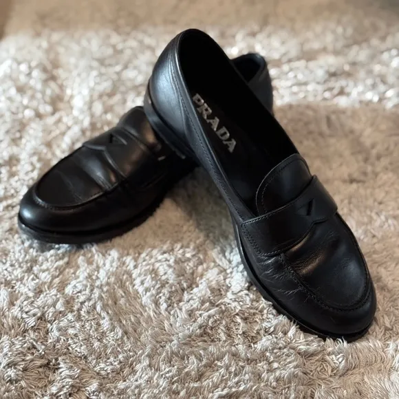 PRADA black loafers