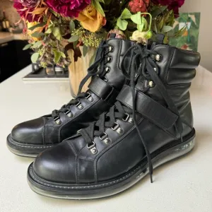 Prada Leather Lace up boots