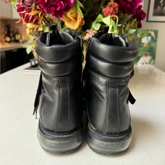 Prada Leather Lace up boots