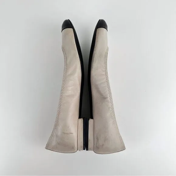 Prada Round Toe Patent Leather Ballet Flats Sz 36