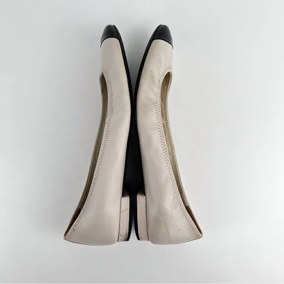 Prada Round Toe Patent Leather Ballet Flats Sz 36