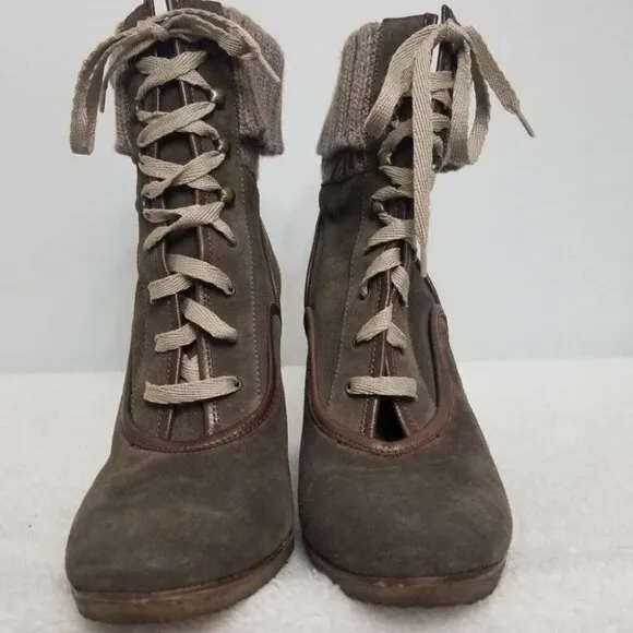 PRICE DROP-Chloe`  Lace up Sock Bootie