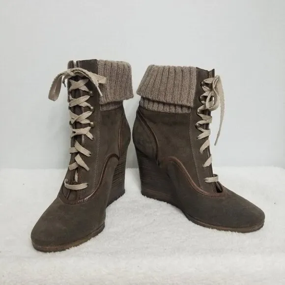 PRICE DROP-Chloe`  Lace up Sock Bootie