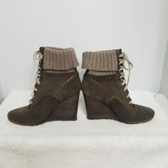 PRICE DROP-Chloe`  Lace up Sock Bootie