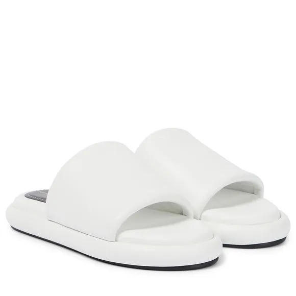 Proenza Schouler pipe padded leather slides white 40 womens size 9