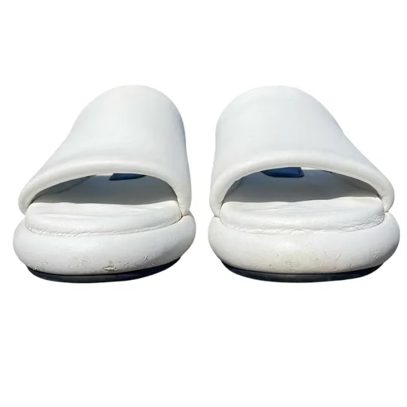 Proenza Schouler pipe padded leather slides white 40 womens size 9