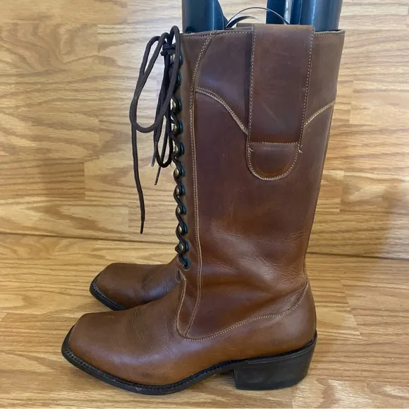 Proudly Hand Made In Good Old Mexico Womens 5 1/2 B Lace Up Corset Western Boots