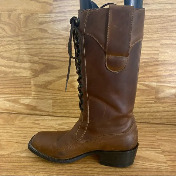 Proudly Hand Made In Good Old Mexico Womens 5 1/2 B Lace Up Corset Western Boots