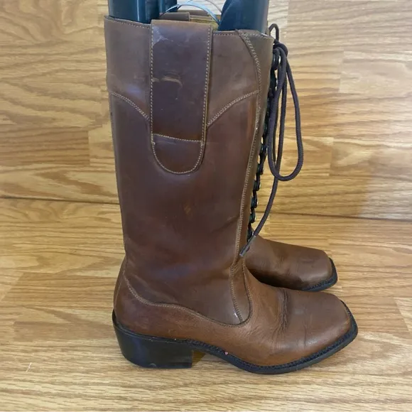 Proudly Hand Made In Good Old Mexico Womens 5 1/2 B Lace Up Corset Western Boots