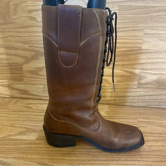 Proudly Hand Made In Good Old Mexico Womens 5 1/2 B Lace Up Corset Western Boots