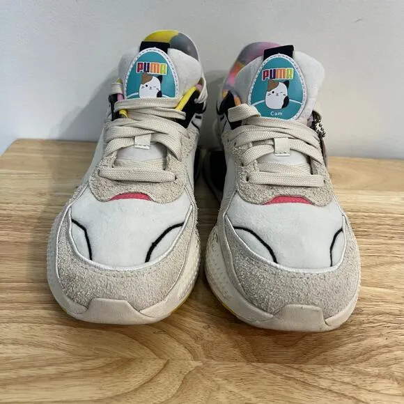 PUMA x SQUISHMALLOWS RS-X Cam Running Sneakers Women SZ 8.5 Cream