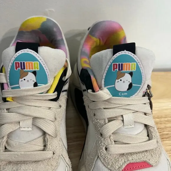 PUMA x SQUISHMALLOWS RS-X Cam Running Sneakers Women SZ 8.5 Cream