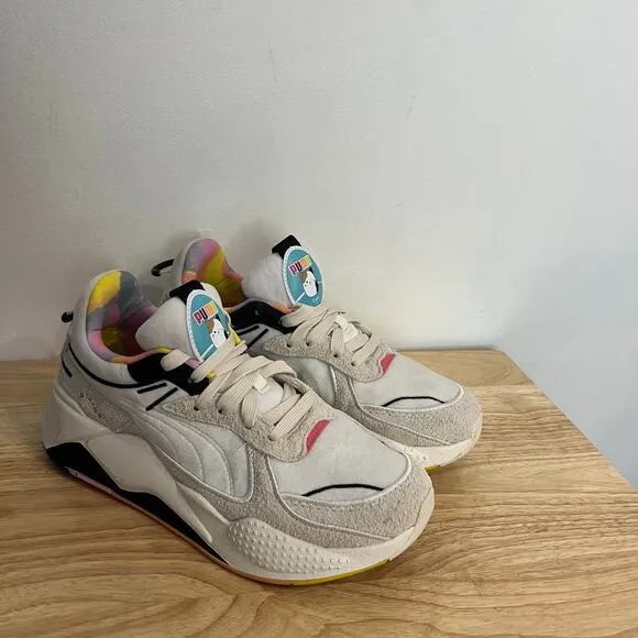 PUMA x SQUISHMALLOWS RS-X Cam Running Sneakers Women SZ 8.5 Cream