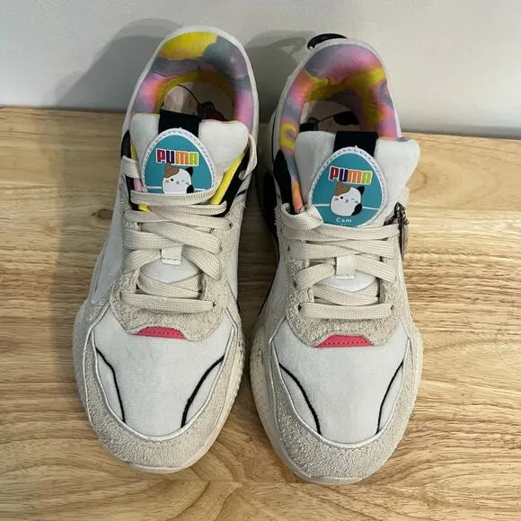 PUMA x SQUISHMALLOWS RS-X Cam Running Sneakers Women SZ 8.5 Cream
