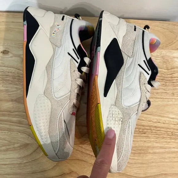 PUMA x SQUISHMALLOWS RS-X Cam Running Sneakers Women SZ 8.5 Cream