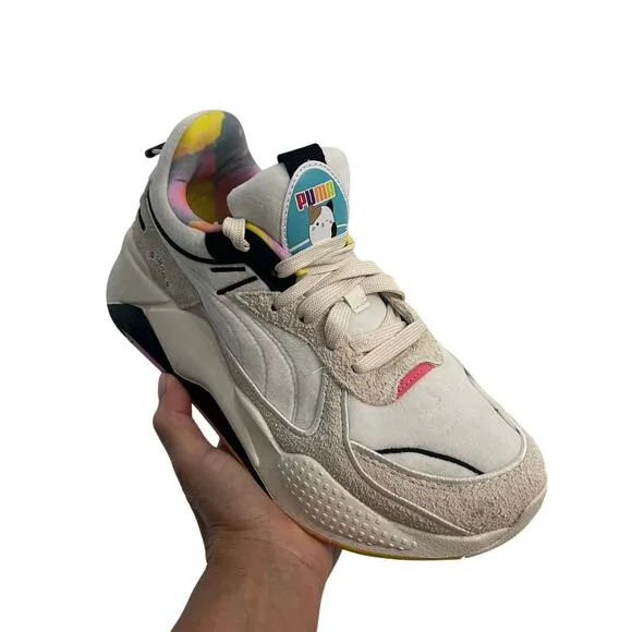 PUMA x SQUISHMALLOWS RS-X Cam Running Sneakers Women SZ 8.5 Cream