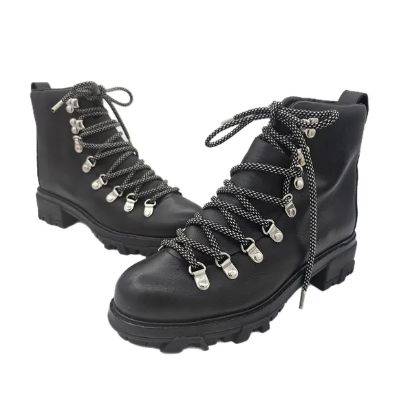 Rag &amp; Bone Shiloh Biker Leather Boots Black Size 40 EU