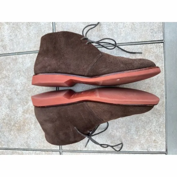 RALPH LAUREN Size 10,5 Brown Solid Suede Lace Up Boots