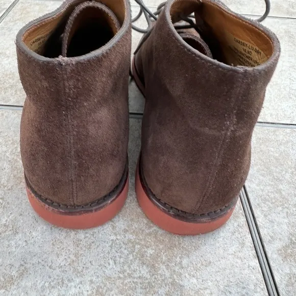 RALPH LAUREN Size 10,5 Brown Solid Suede Lace Up Boots