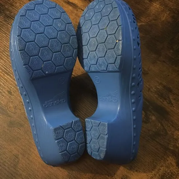 Rare-Dansko Pippa Blue Molded Slide Sandals Size 37