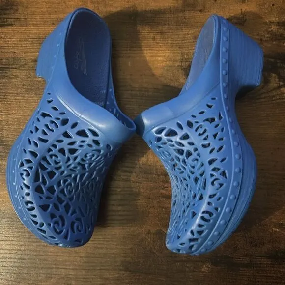 Rare-Dansko Pippa Blue Molded Slide Sandals Size 37