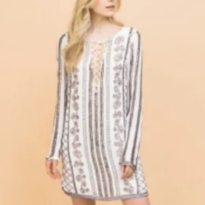 RARE Rahi cali romance riders BOHO beaded  shift dress