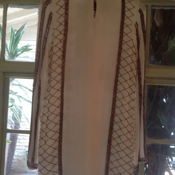 RARE Rahi cali romance riders BOHO beaded  shift dress