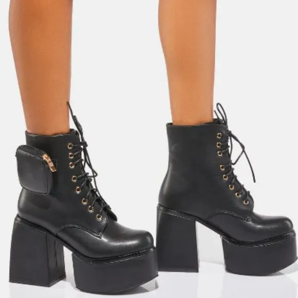 READY FOR WHATEVER   Platform Boots  ( BRAND NEW !!!! )