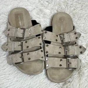 Rebecca Minkoff Womens Tania Open Toe Casual Slide Sandals Size 7.5M New