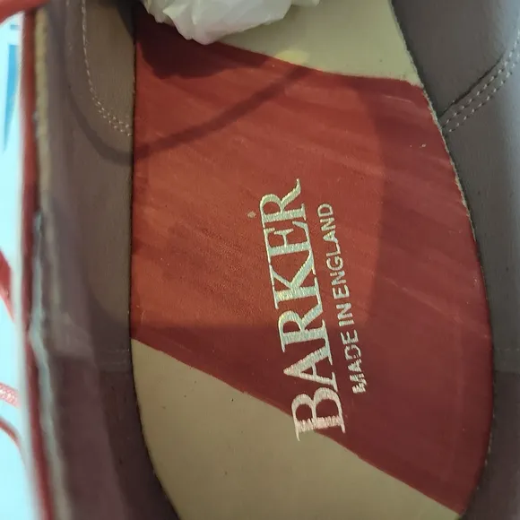 Red Leather Flats with Broguing Details