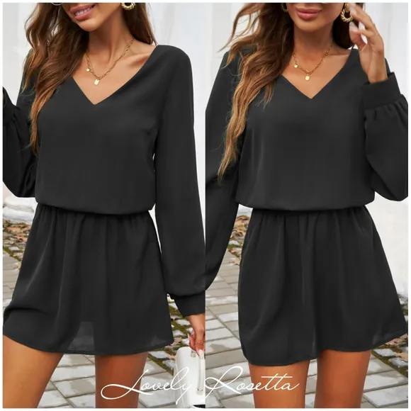 Red V-Neck Cutout Mini Dress