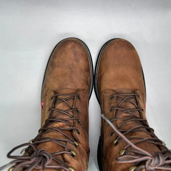 Red Wing DynaForce Boots Men's Size 13 Brown 8&quot; Waterproof Safety Toe Work Boots