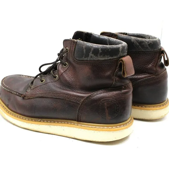 Red Wing Irish Setter Ashby Men's Work Boots Steel Toe Leather Brown Size 9 1/2