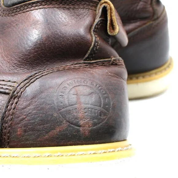 Red Wing Irish Setter Ashby Men's Work Boots Steel Toe Leather Brown Size 9 1/2