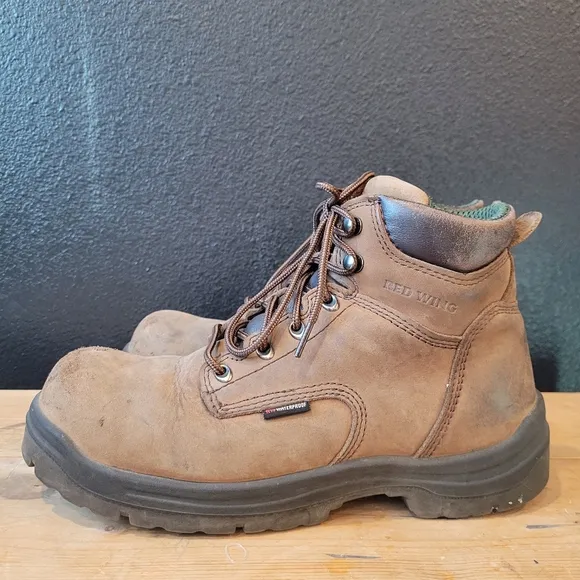 Red Wing Mens 6&quot; Waterproof Steel Toe Work Boots 10