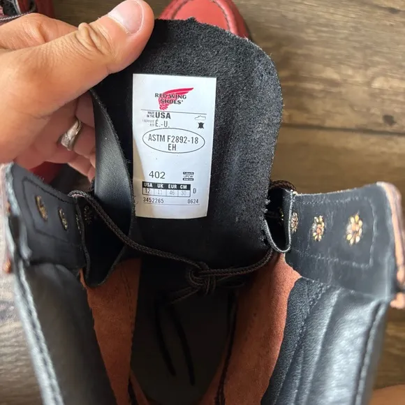 Red Wing Shoes Men's 402 Classic Supersole Plain Toe Size 12 NEW