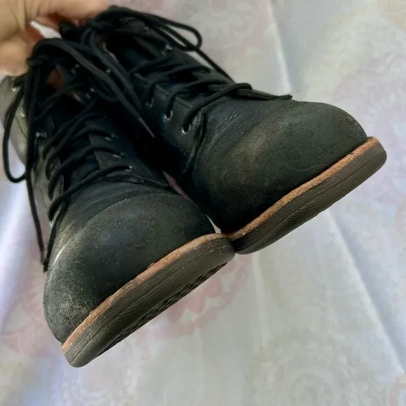 Red Wing Worx ZINC 6” Safety Steel Toe Work Boot Size 8.5 Black Leather